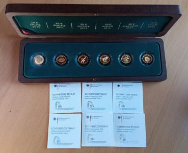 20 € Gold Wald 2010-2015 Eiche Buche Fichte Kiefer Kastanie  Linde A prfr